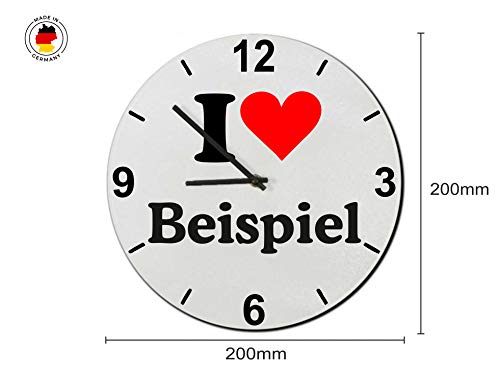 Exklusive Geschenkidee: Glasuhr „I Love Neubrandenburg“ eine tolle Geschenkidee die von Herzen kommt- Uhr- Weihnachts Geschenktipp - 2