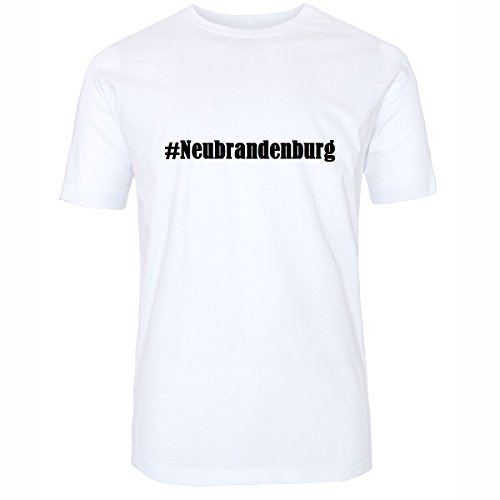 T-Shirt #Neubrandenburg Hashtag Raute für Damen Herren und Kinder ... in den Farben Schwarz und Weiss - 