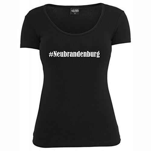 T-Shirt #Neubrandenburg Hashtag Raute für Damen Herren und Kinder ... in den Farben Schwarz und Weiss - 