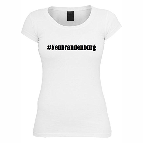 T-Shirt #Neubrandenburg Hashtag Raute für Damen Herren und Kinder ... in den Farben Schwarz und Weiss - 